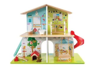 Hape Rock And Slide Play House With 8 Rooms And 9 Sound Effects