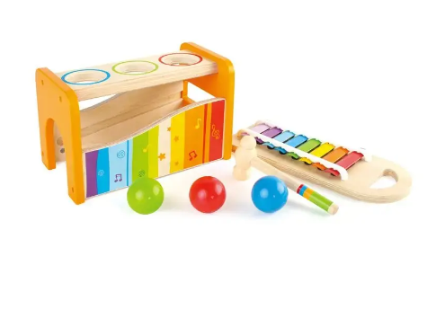 Hape Pound & Tap Bench With Slide Out Xylophone