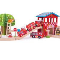 Fire Station Train Set