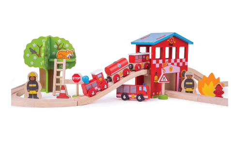 Fire Station Train Set