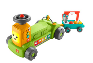 Fisher-Price Laugh & Learn 4-In-1 Farm To Market Tractor Ride-On Learning Toy For Baby & Toddlers