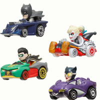 Hot Wheels Racerverse, Set Of 4 Die-Cast Hot Wheels Cars With Pop Culture Characters As Drivers