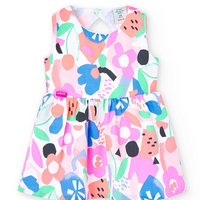 Baby girl's satin dress with print