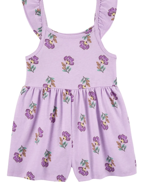 Baby Girls' Purple Floral Romper