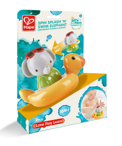 Hape Spin Splash & Swim Elephant Color-Changing Spinning Float Bath Toy