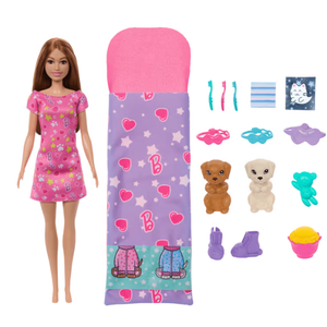 Barbie Doll & Puppy Slumber Party Playset