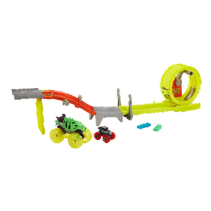 Hot Wheels Monster Trucks Power Smashers Charge & Chase Challenge Track Set