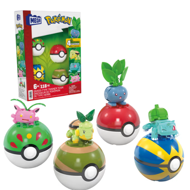 MEGA Pokémon Grass-Type Trainer Team Building Toy Kit