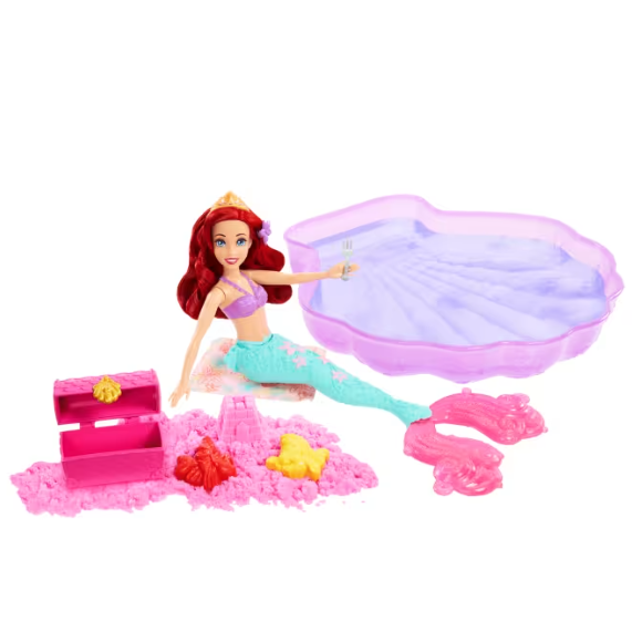 Disney Princess Ariel Doll & Pool Set With Moldable Sand