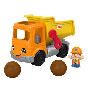 Fisher-Price Little People Work Together Dump Truck Toddler Construction Toy With Music