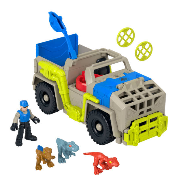 Imaginext Jurassic World Track & Transport Dino Truck Vehicle & Figure Set