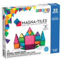 Magna-Tiles® Clear Colors 32-Piece Set