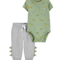 2-Piece Dinosaur Bodysuit Pant Set