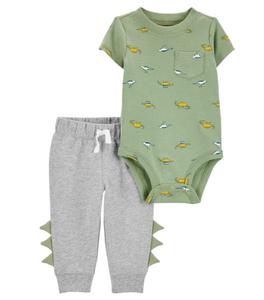 2-Piece Dinosaur Bodysuit Pant Set