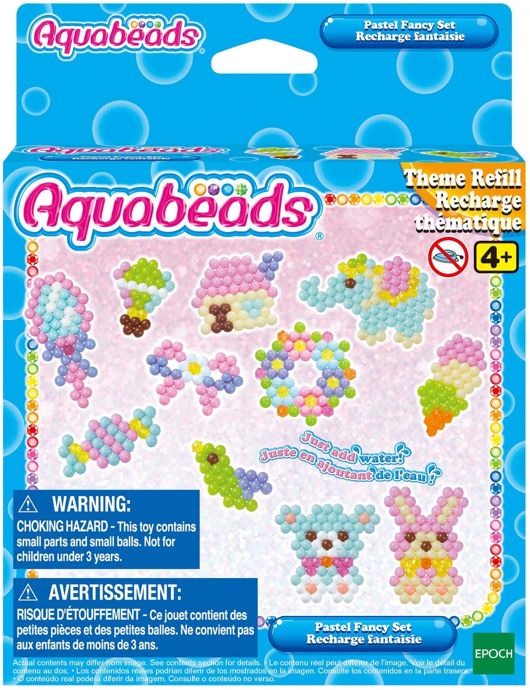 Aquabeads Pastel Solid Bead Pack, Arts & Crafts Bead Refill Kit