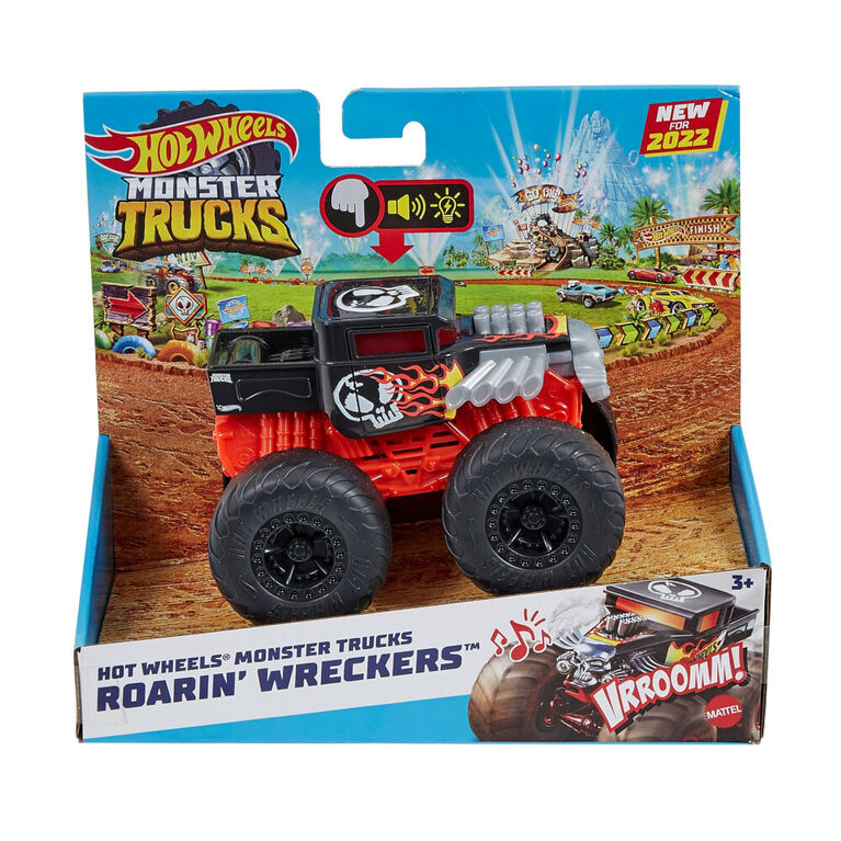 Hot Wheels Monster Trucks Roarin' Wreckers Bone Shaker