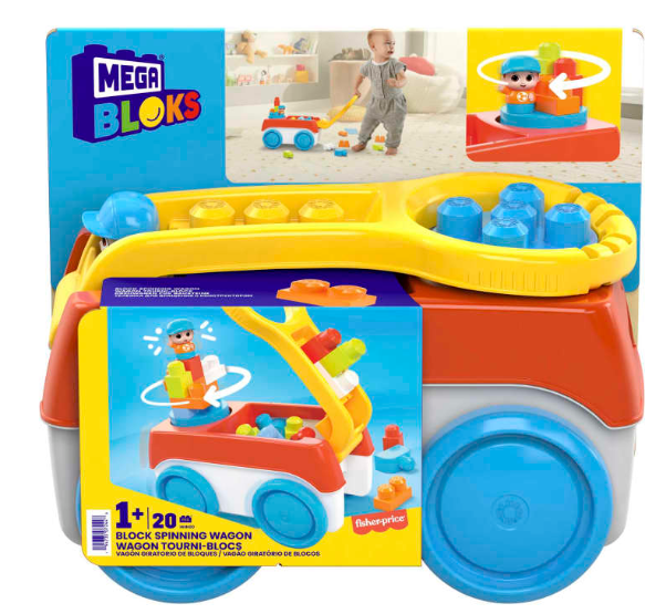 MEGA BLOKS Block Spinning Wagon Building Set With 1 Spinning Wagon